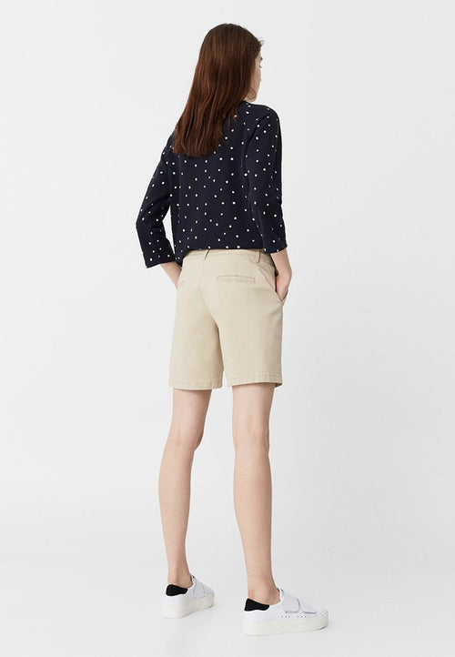 Bow polka-dot blouse